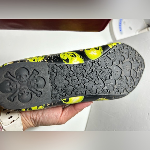 Rare Iron Fist Area 51 black green alien pointy toe ballerina flats. Size 6 - Picture 9 of 9